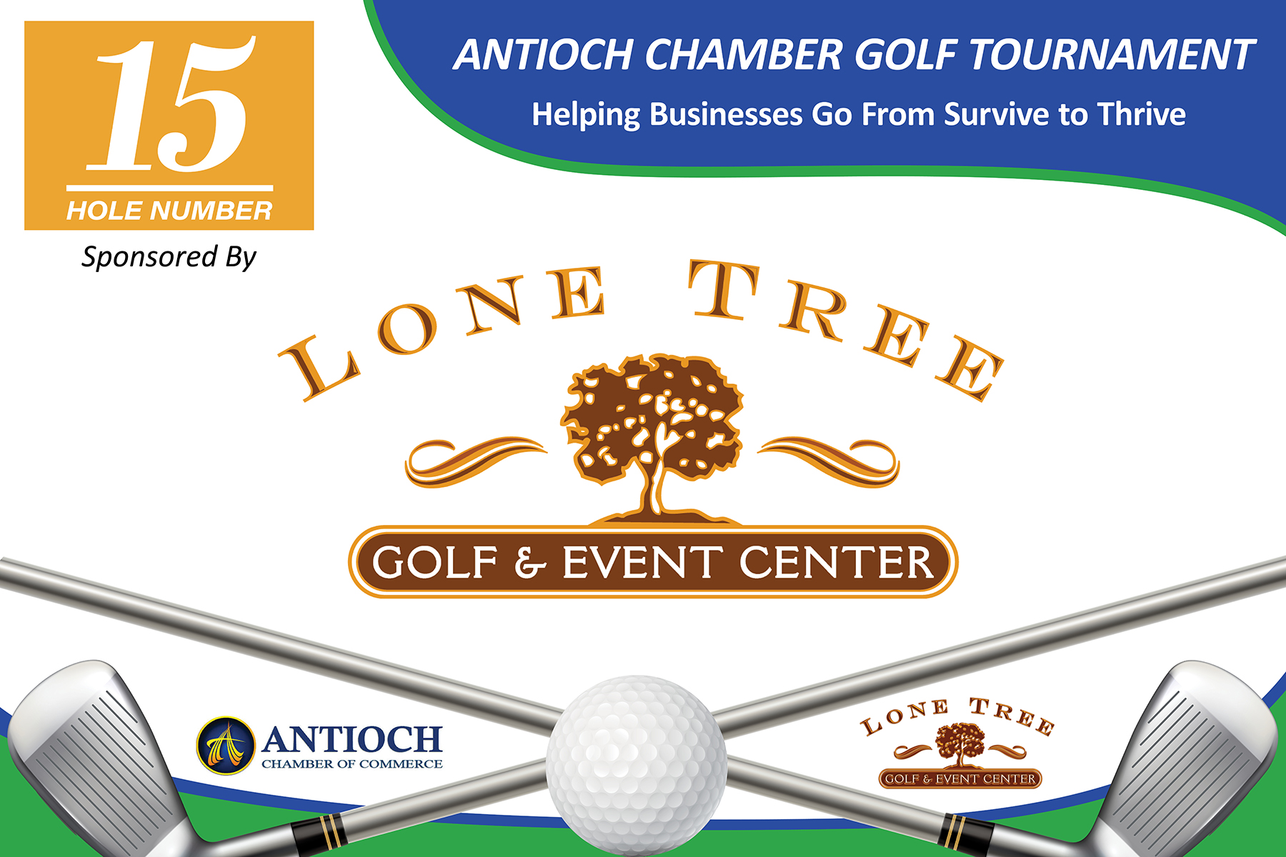 Antioch Chamber Golf Tournament 2021 sign
